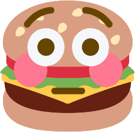 flushed_burger emote for Discord