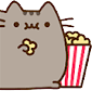 Pusheen_popcorn emote for Discord