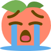 peach_sob emote for Discord