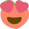 peach_heart_eyes emote for Discord
