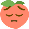 peach_disappointed emote for Discord