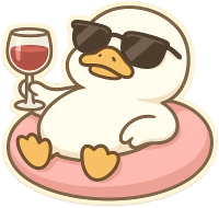 Whiteduckenjoying emote for Discord