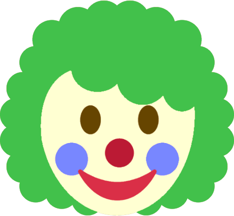 clown_girl_green_curly emote for Discord