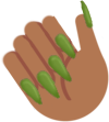 periodt_darkskin_greennails emote for Discord