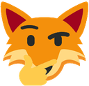 Fox_think emote for Discord