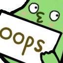 oops_sign_bean emote for Discord