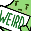 weird_sign_bean emote for Discord