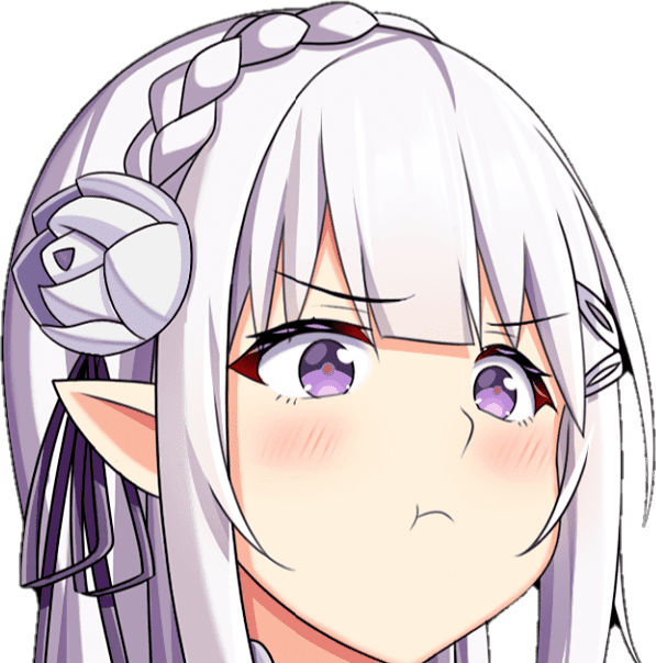 Emilia_Pout emote for Discord