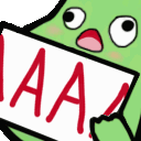 screaming_aaaa_sign_bean emote for Discord