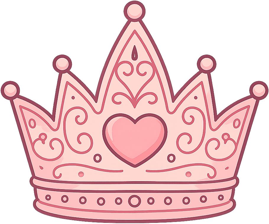 Owner_pink_crown_with_heart emote for Discord