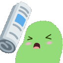 bonk_newspaper_bean emote for Discord