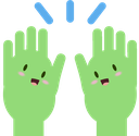 bean_beholder_raised_hands emote for Discord