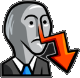 Reddit_stonksDOWN emote for Discord
