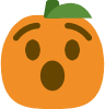 Shockedpumpkin emote for Discord