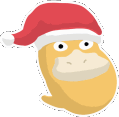 santa_psyduck_bean emote for Discord