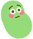 flushed_bean emote for Discord