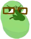 bean_anime_glasses emote for Discord