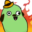 this_is_fine_bean emote for Discord