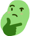 bean_thinking emote for Discord