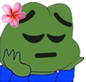 pepe_flower_pensive emote for Discord