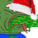 santa_pepe_puke emote for Discord