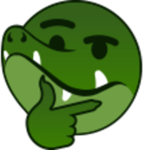 thinkgator emote for Discord