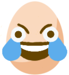 Cryinglaughingegg emote for Discord