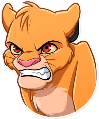 simba_angry emote for Discord