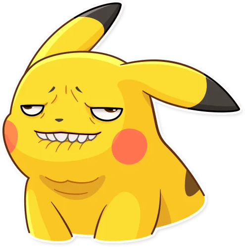 pikachu_derpface emote for Discord