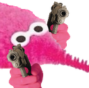 WormPewPewAkimbo emote for Discord