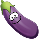 PuffleEggplant emote for Discord