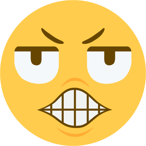 grimmacing static emote