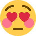 flushedhearteyes emote for Discord
