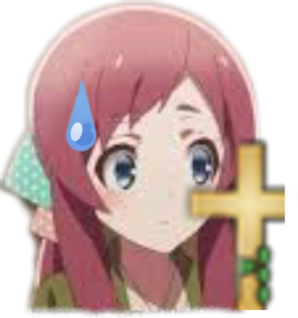 animegirlholdingcross emote for Discord
