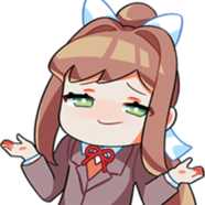 MonikaShrug emote for Discord