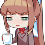 MonikaSleepy emote for Discord