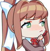 MonikaThinking emote for Discord