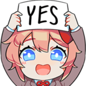 SayoriYes emote for Discord