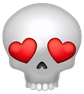 Heart_eyes_Skull emote for Discord