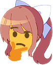 MonikaThinking emote for Discord