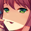 MonikaBlep emote for Discord