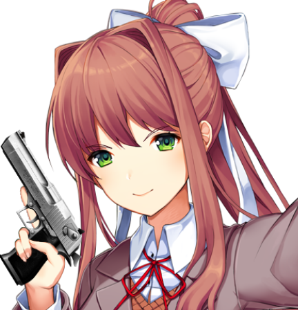 MonikaGuns emote for Discord