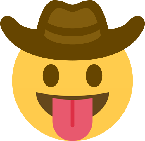 Cowboy_tongue_sticking_out emote for Discord