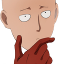 saitamaThinking emote for Discord