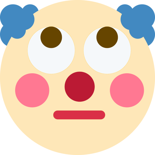 clownrollingeyes emote for Discord