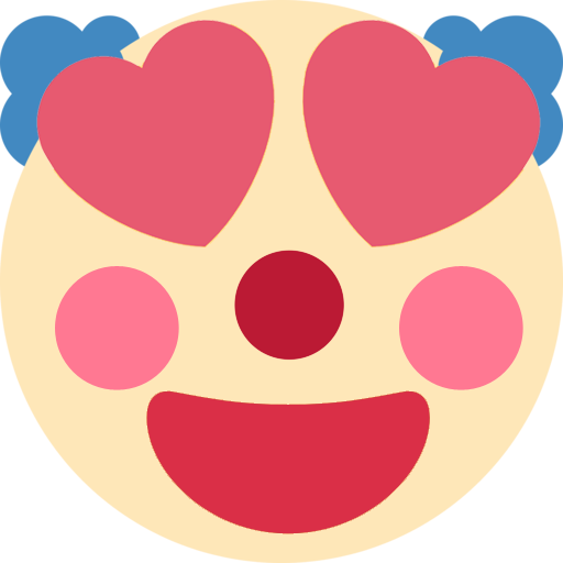 clownhearteyes emote for Discord