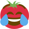 cryinglaughingtomato emote for Discord