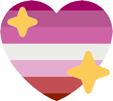 Lesbian_Heart_gold emote for Discord