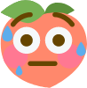 nervous_peach emote for Discord