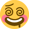 dizzy_swirly_smile_drool_blush emote for Discord